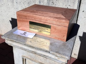 Flanders Memorial Garden Dedication 4 Apr 2017 NSW soil box IMG_7880