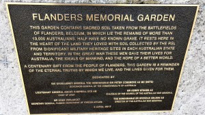 Flanders Memorial Garden Dedication 4 Apr 2017 Plaque IMG_7888