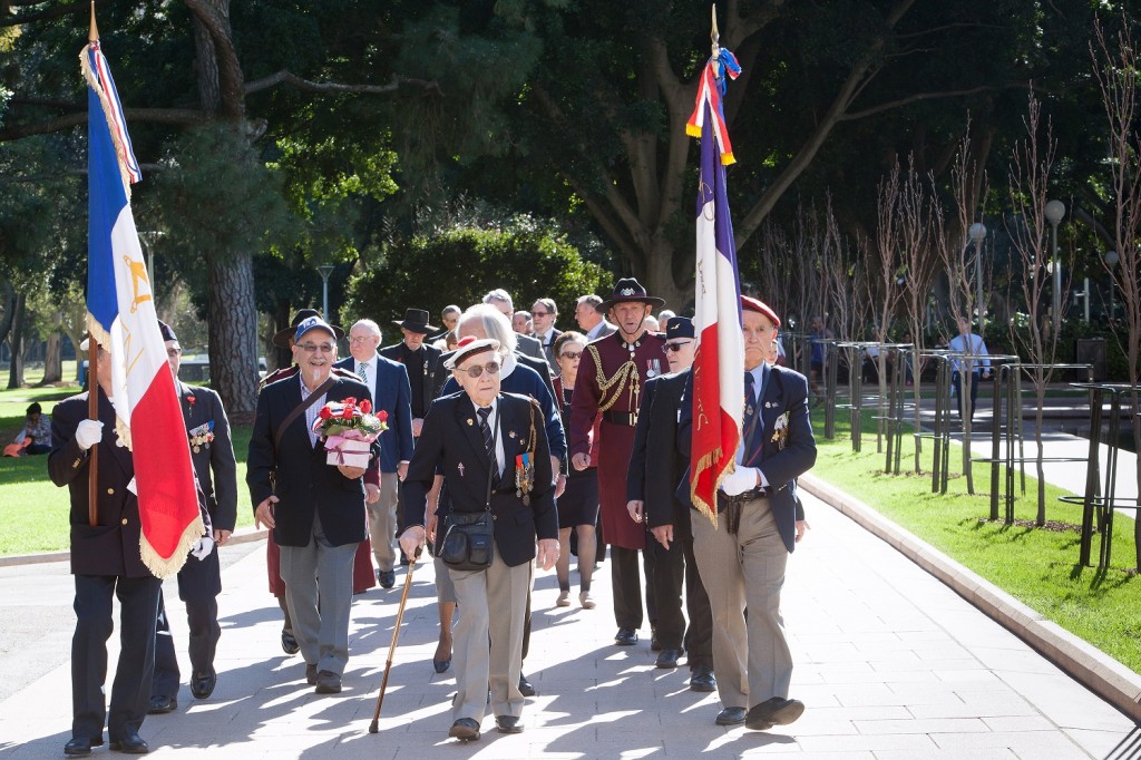 2016 07 19 Fromelles Day Sydney_0647 French veterans in procession small