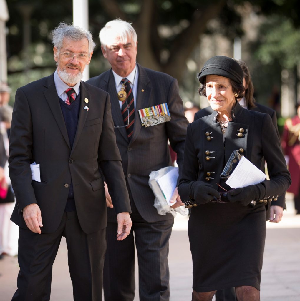 President of FFFAIF, Jim Munro  Lt. General Kenneth Gillespie AC DSC CSM (Ret’d), Chair, NSW Centenary of Anzac Advisory Council Professor the Hon. Dame Marie Bashir AD CVO Image by Rob Tuckwell Photography