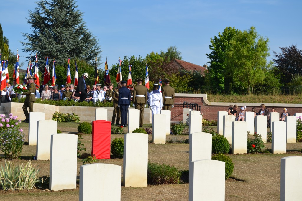 2018 07 19 Fromelles Dedication - 0481 Pte Yeo headstone - Geoffrey Benn
